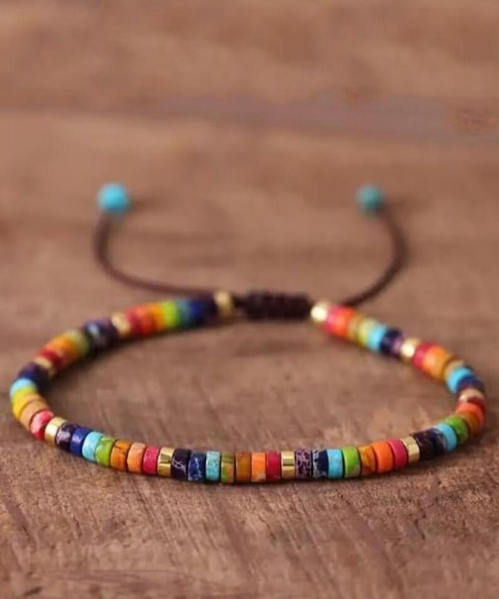 Blue Woven Turquoise Beading Bracelet