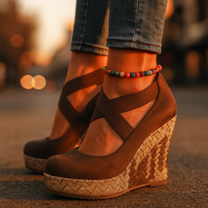 Serova | Orthopedic Cross-Strap Wedge