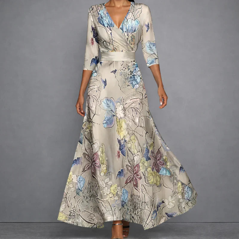 Calla | Sculpting Floral Maxi Dress