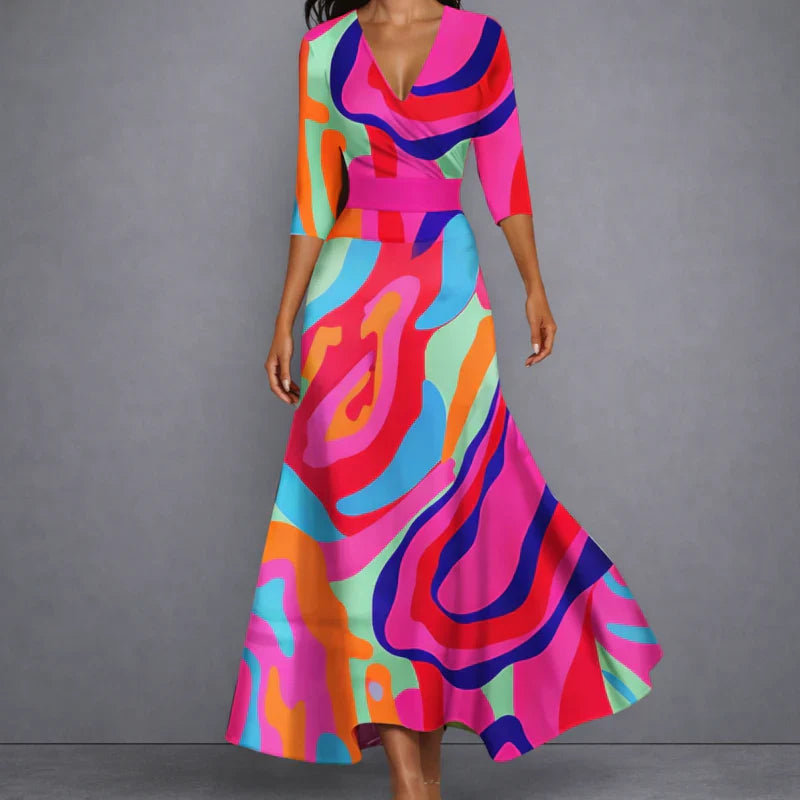 Calla | Sculpting Floral Maxi Dress