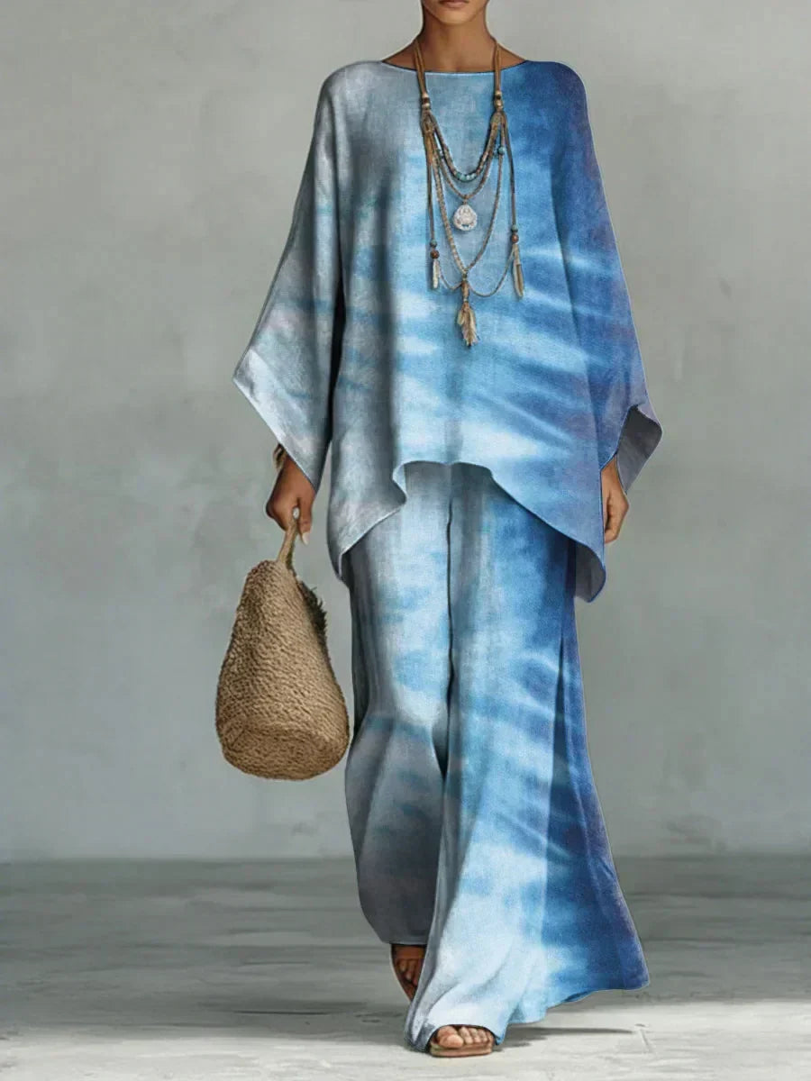 Astrid | Printed Comfort Set in Classic Cut, Neutral Color, and Soft Cotton Blend