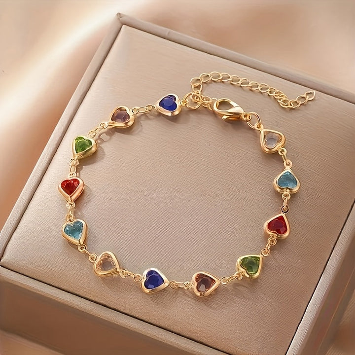 Cora | Heart Shaped Charm Bracelet