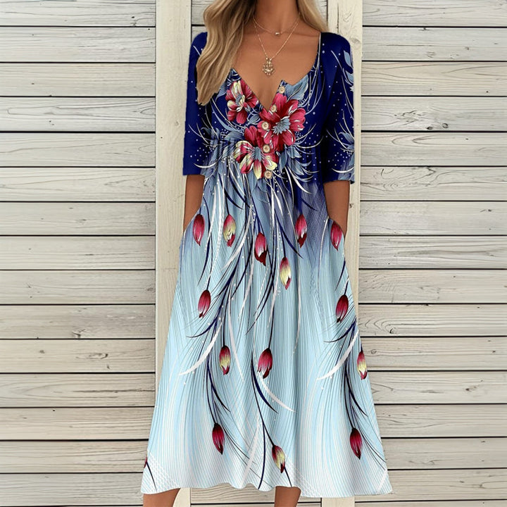 Bella | Vintage Dress with Floral Print