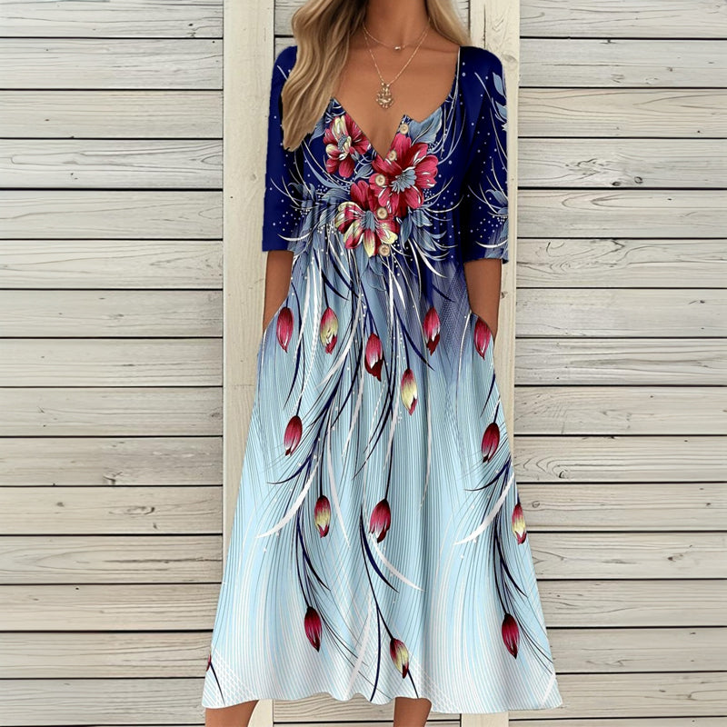 Bella | Vintage Dress with Floral Print