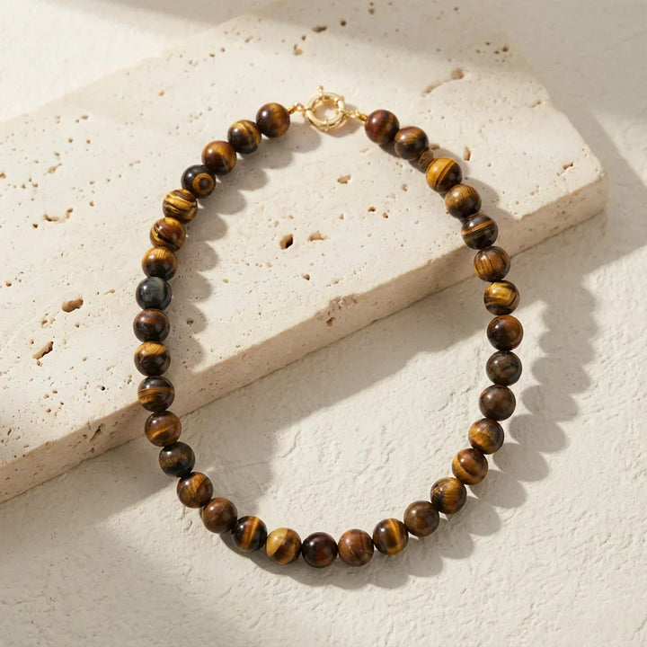 Luna | Bold Tigers Eye Necklace & Earrings (set of two)