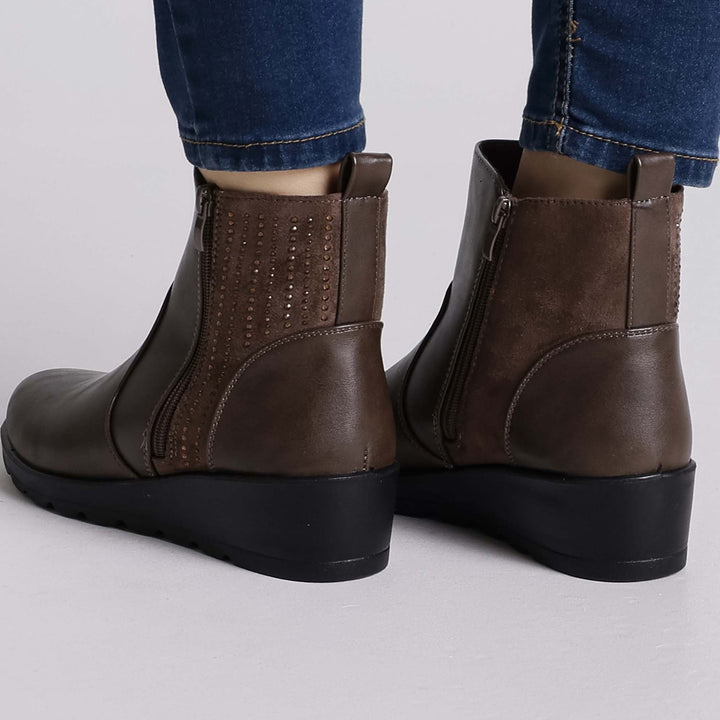Paola | Wedge Ankle Boots