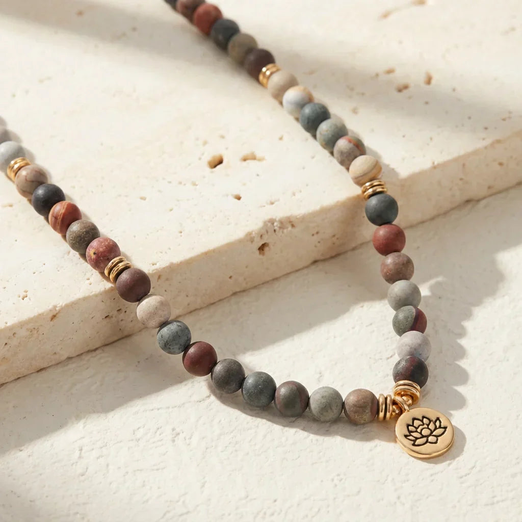 Iris | Stress Relieving Jasper Mala