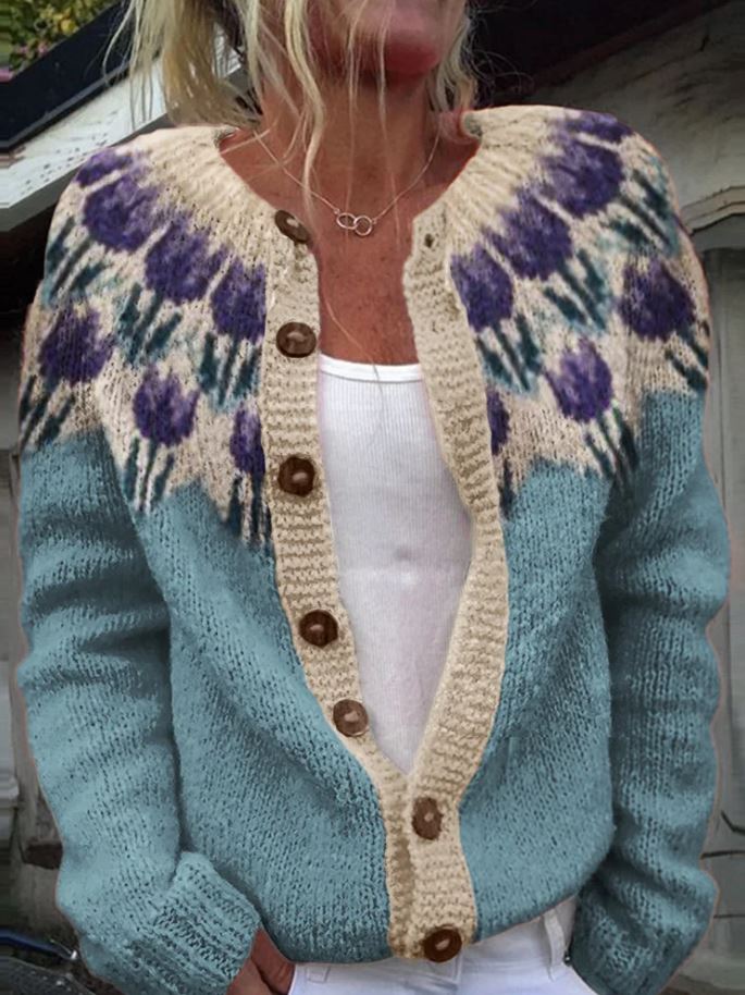Keira | Floral Knit Jumper