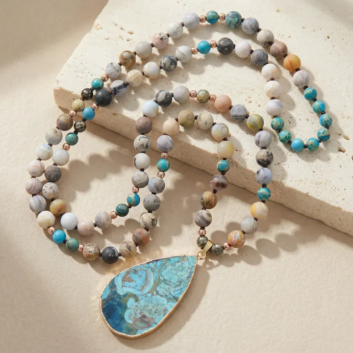 Wren | Flowing Ocean Jasper Necklace