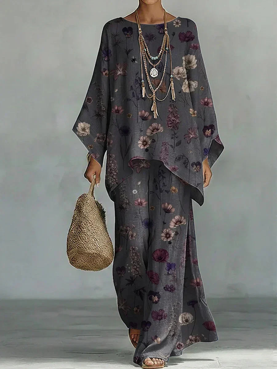 Ida | Printed Comfort Set with Soft Flow and Feminine Elegance