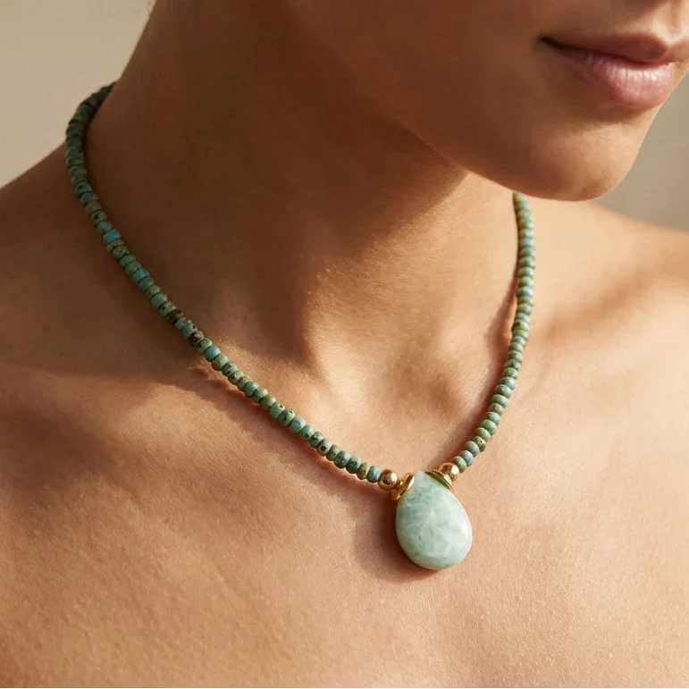Willow | Amazonite Drop Necklace
