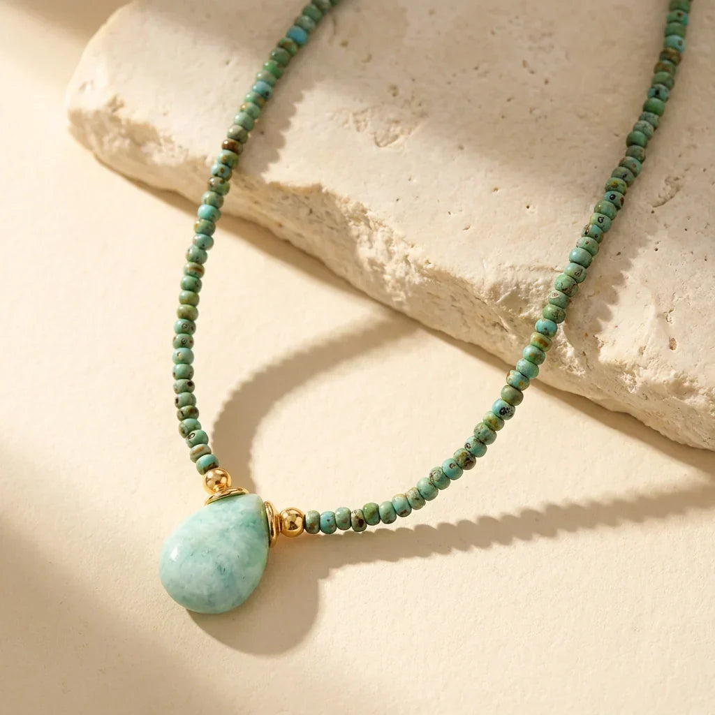 Willow | Amazonite Drop Necklace