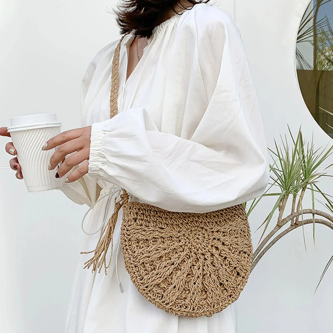 Elle | Shoulder Bag with Straw Look