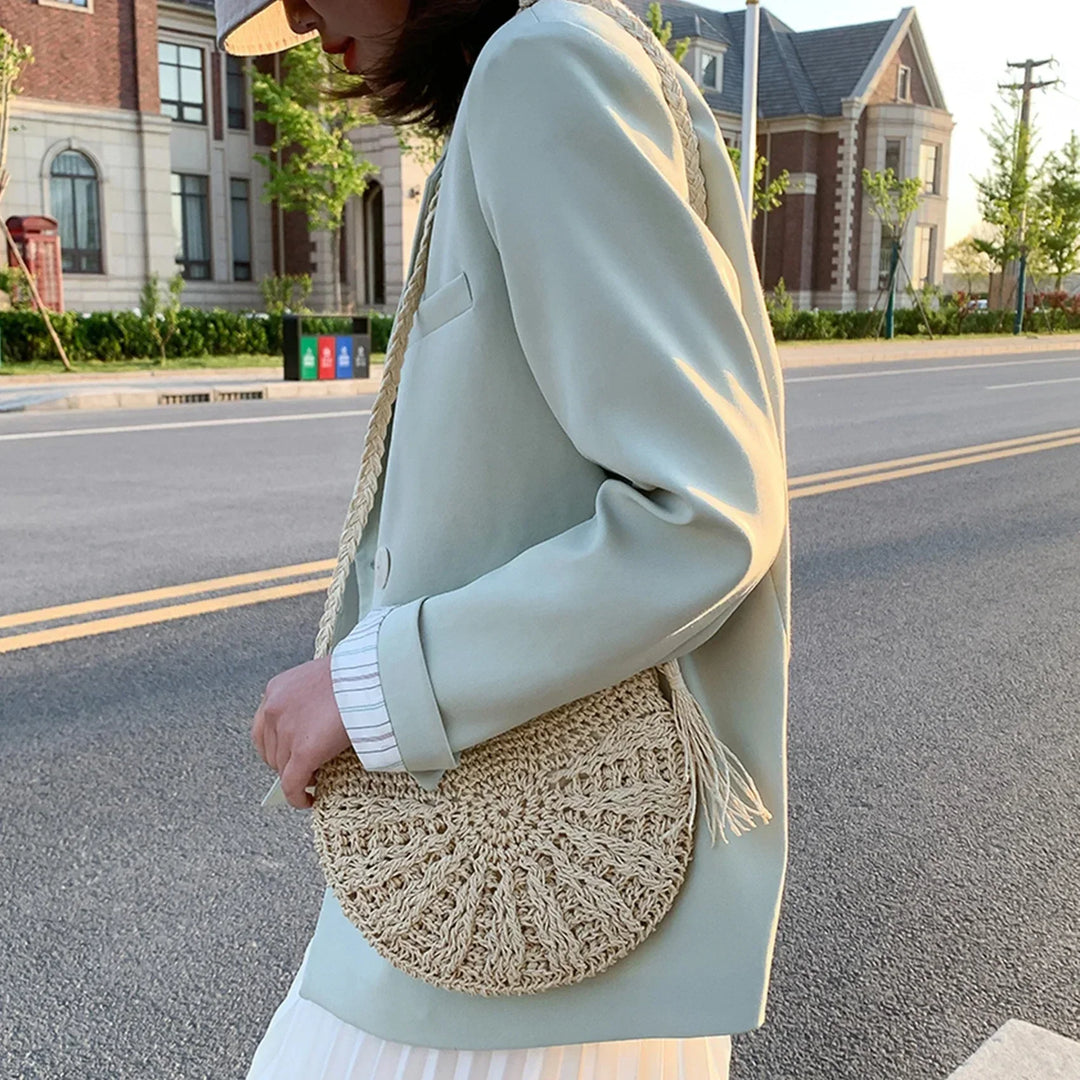Elle | Shoulder Bag with Straw Look