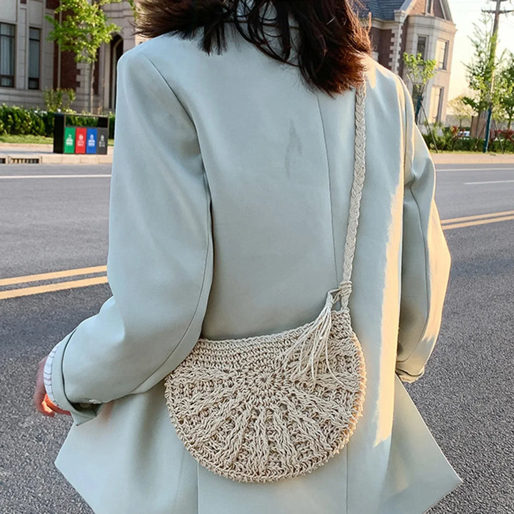Elle | Shoulder Bag with Straw Look