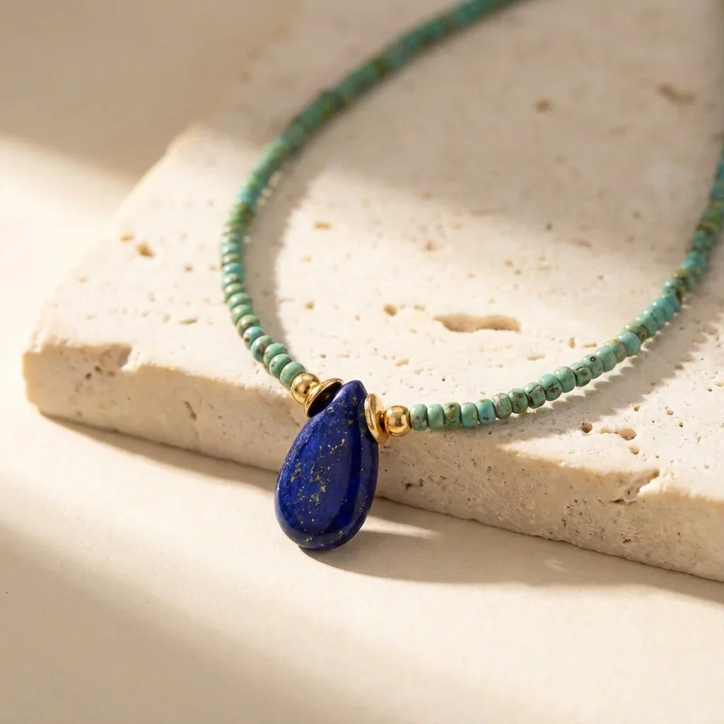 Bella | Lapis Lazuli Drop Necklace