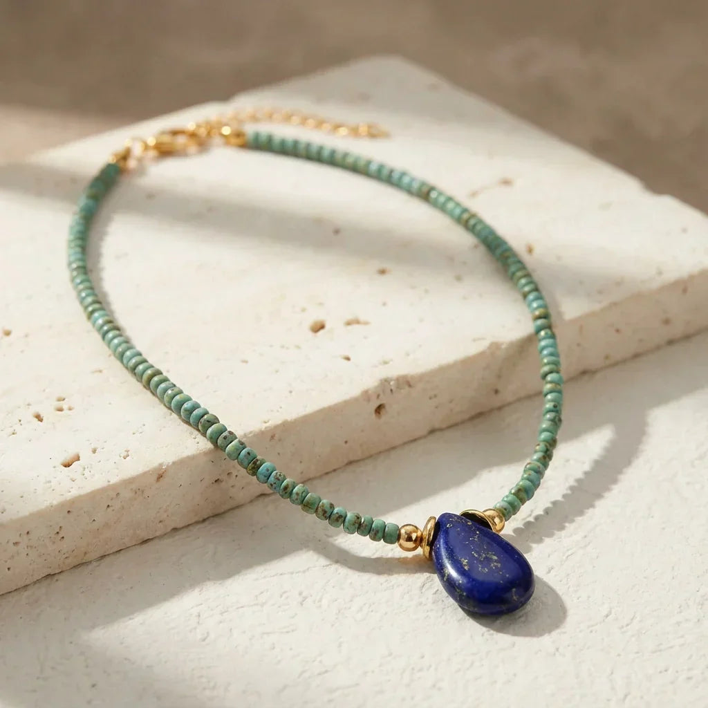 Bella | Lapis Lazuli Drop Necklace