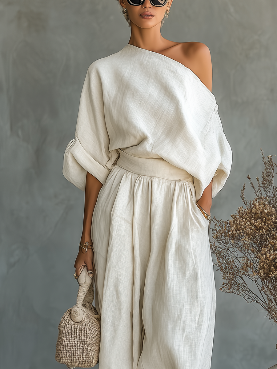 Lisa Off-Shoulder Pants Set