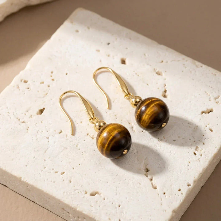 Luna | Bold Tigers Eye Necklace & Earrings (set of two)