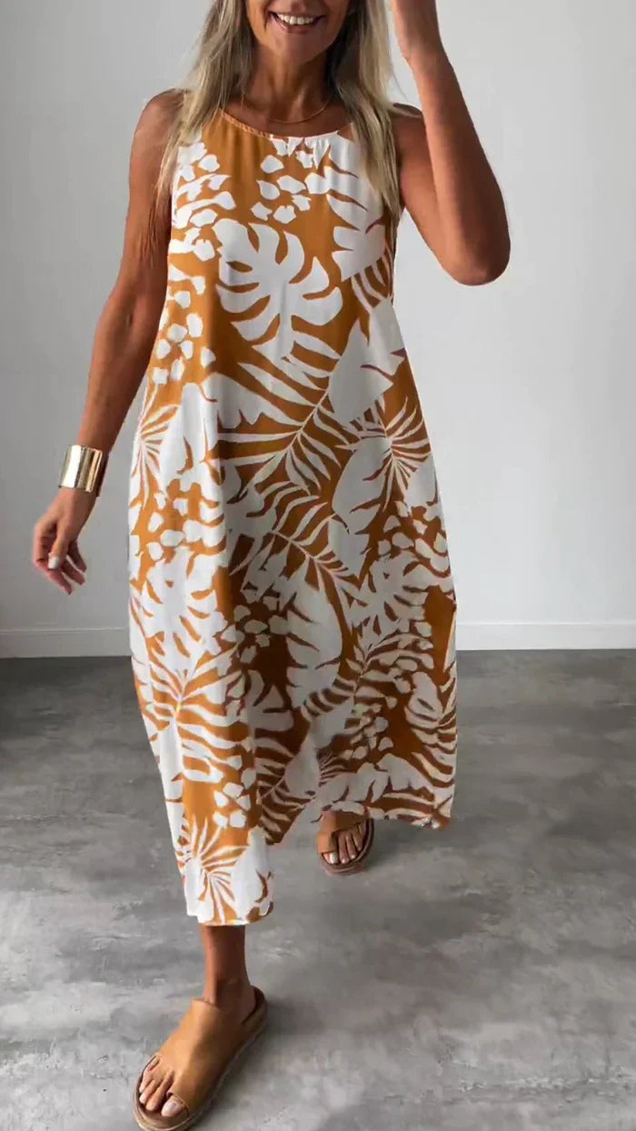 Comfortable Floral Midi Dress