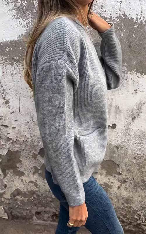 Regina | Cosy Zip-Front Sweater