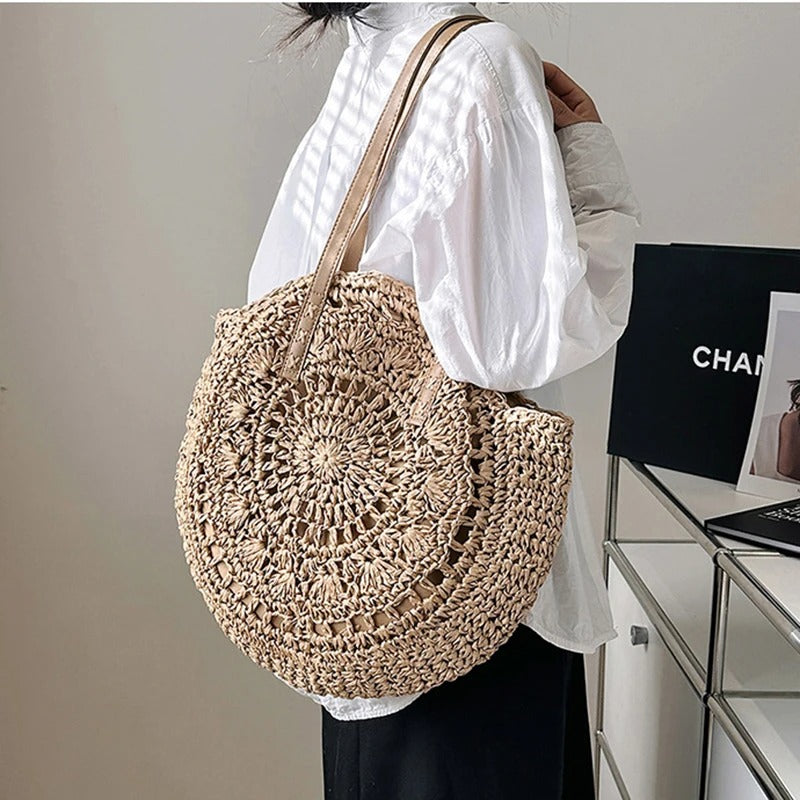 Piper | Round Large Straw Bag