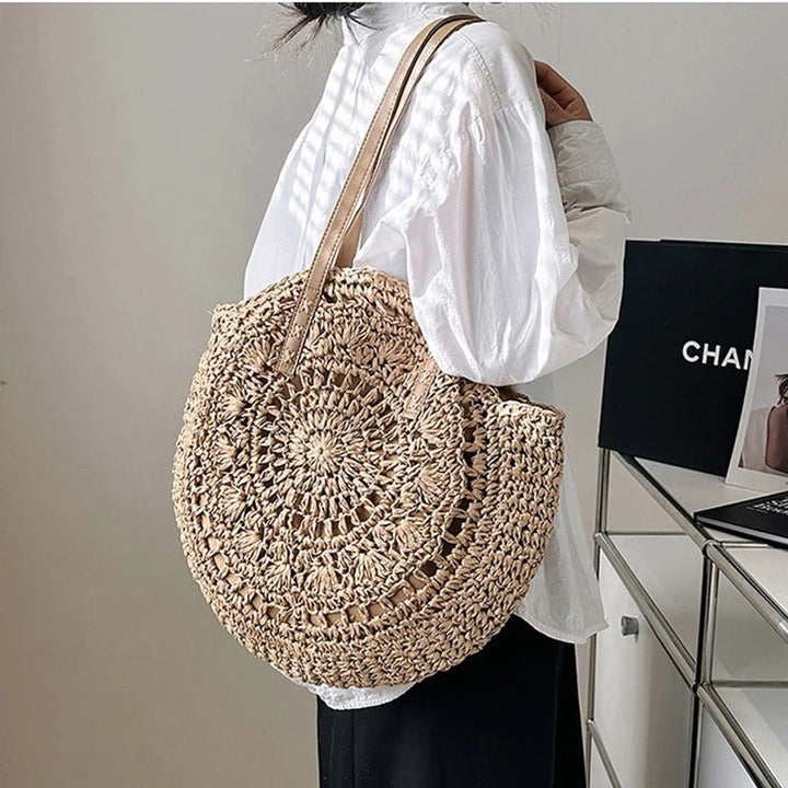 Piper | Round Large Straw Bag