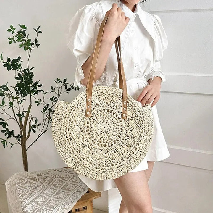 Piper | Round Large Straw Bag
