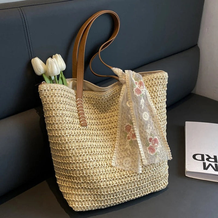 Sienna | Tote Bag with Straw Look
