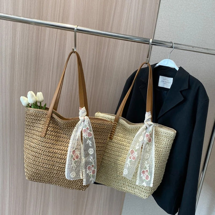 Sienna | Tote Bag with Straw Look