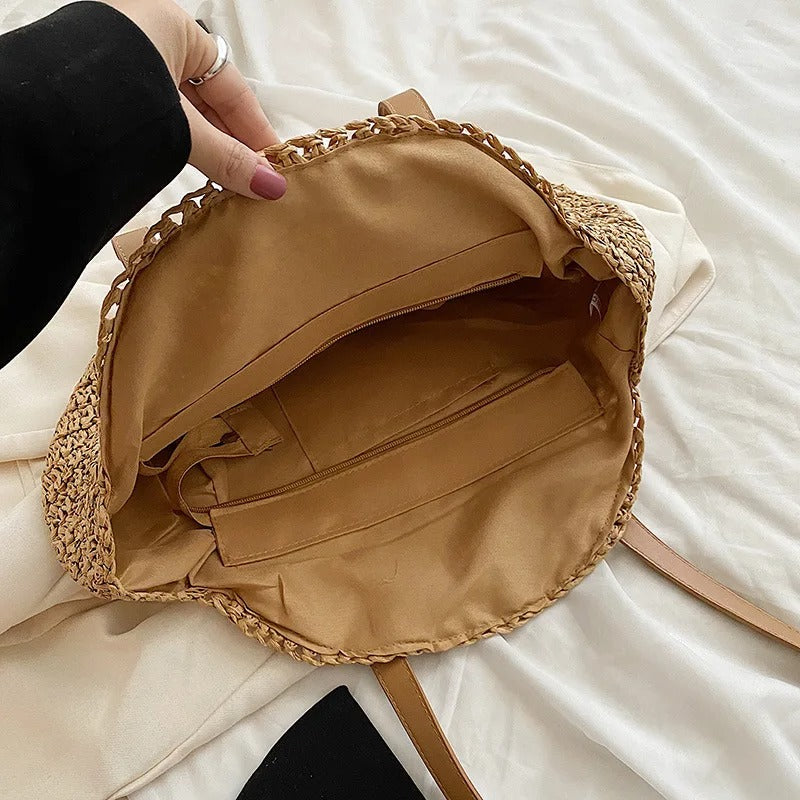 Piper | Round Large Straw Bag