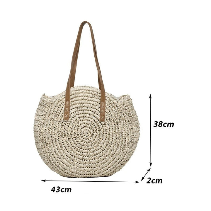 Piper | Round Large Straw Bag