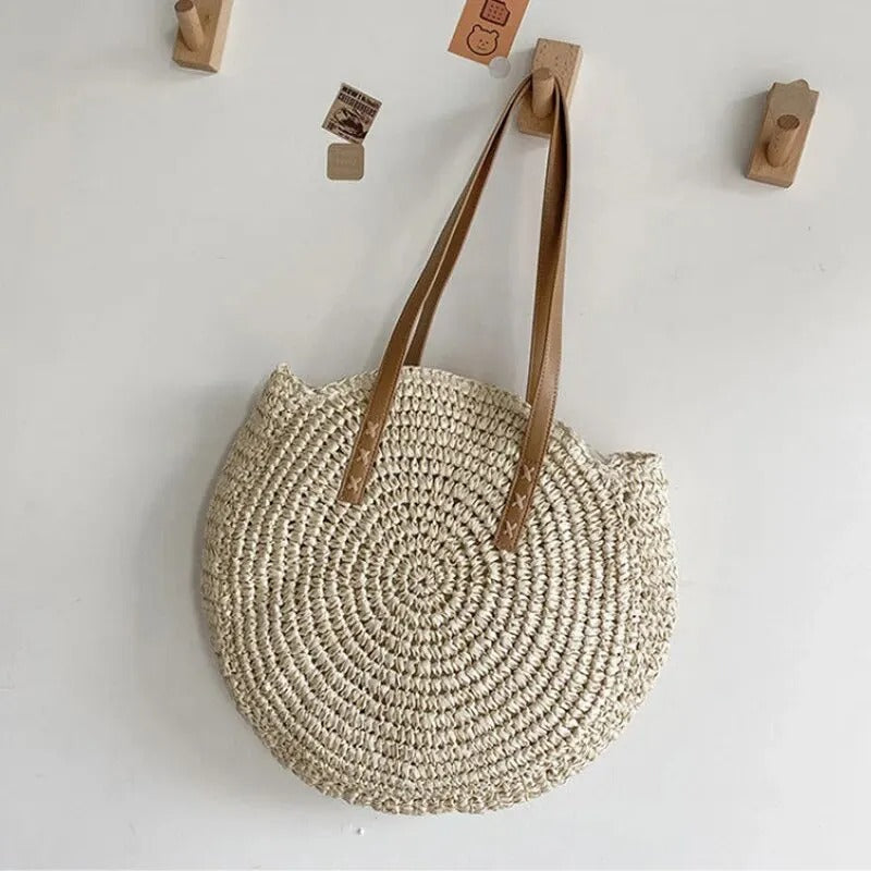 Piper | Round Large Straw Bag