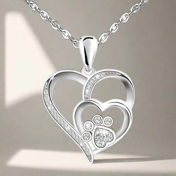 Aurielle™ | Heart and Paw Pendant Necklace