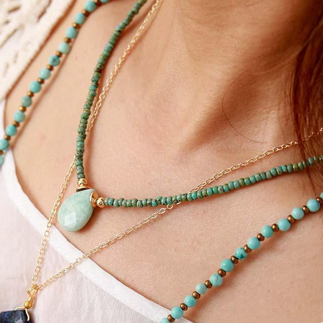 Willow | Amazonite Drop Necklace