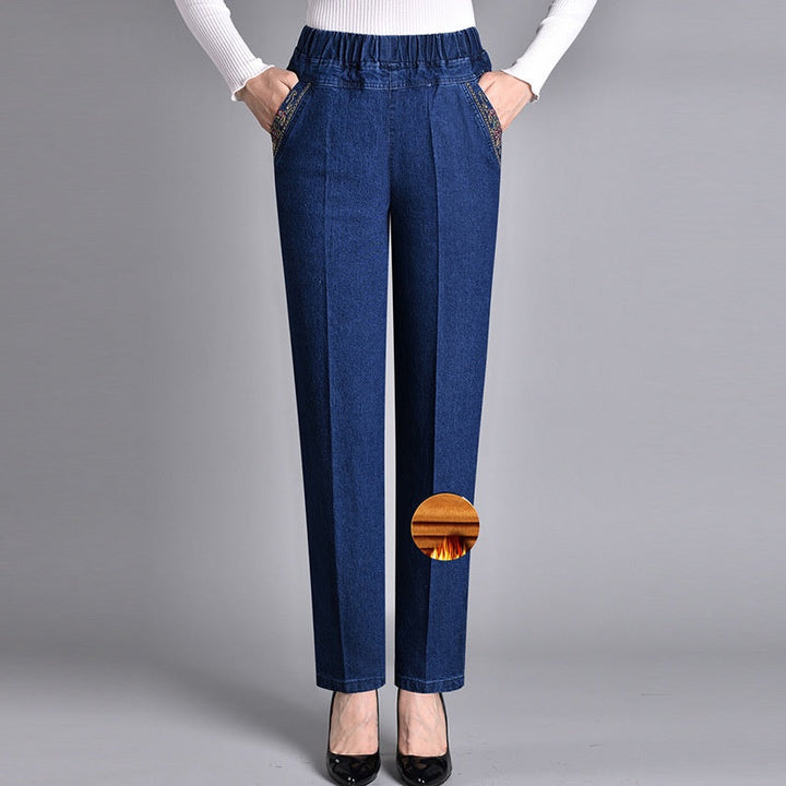 Laluna Elastic Waist Side Pocket Jeans