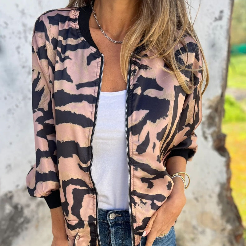 Madelon | Zebra Print Spring Jacket