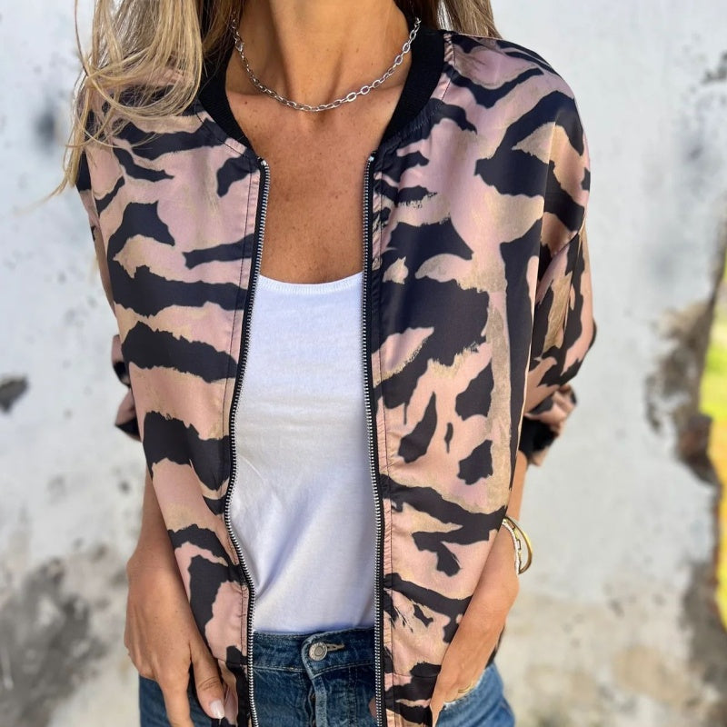 Madelon | Zebra Print Spring Jacket