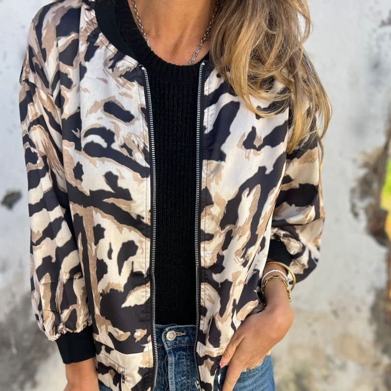 Madelon | Zebra Print Spring Jacket
