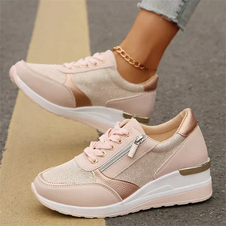 Nora | Lace-Up Orthopedic Side-Zip Sneaker