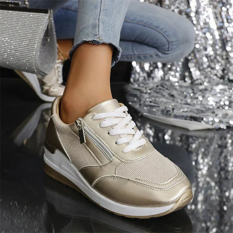 Nora | Lace-Up Orthopedic Side-Zip Sneaker