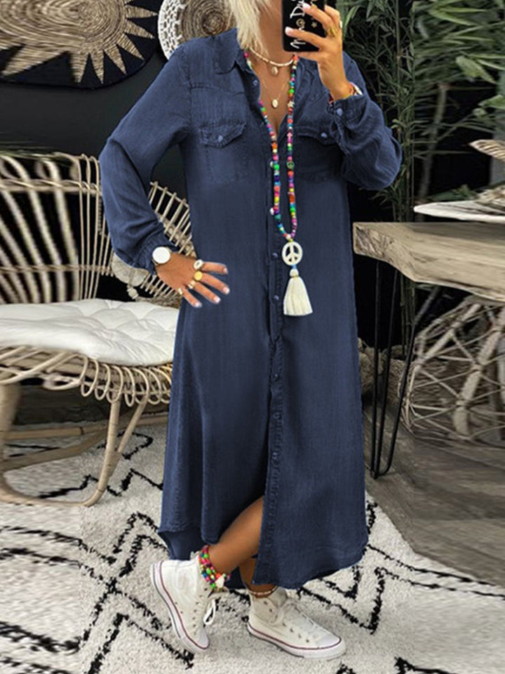 Elena | Casual Elegant Long Shirt Dress