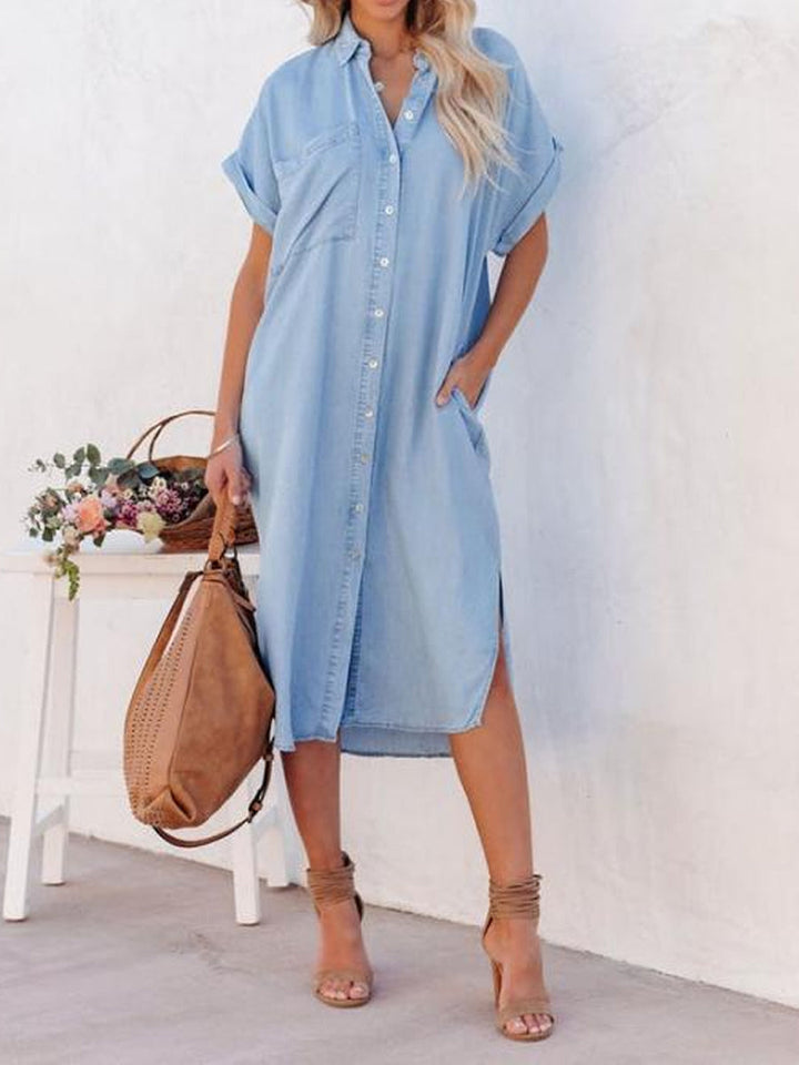 Karen | Lightweight Denim Shirt Dress