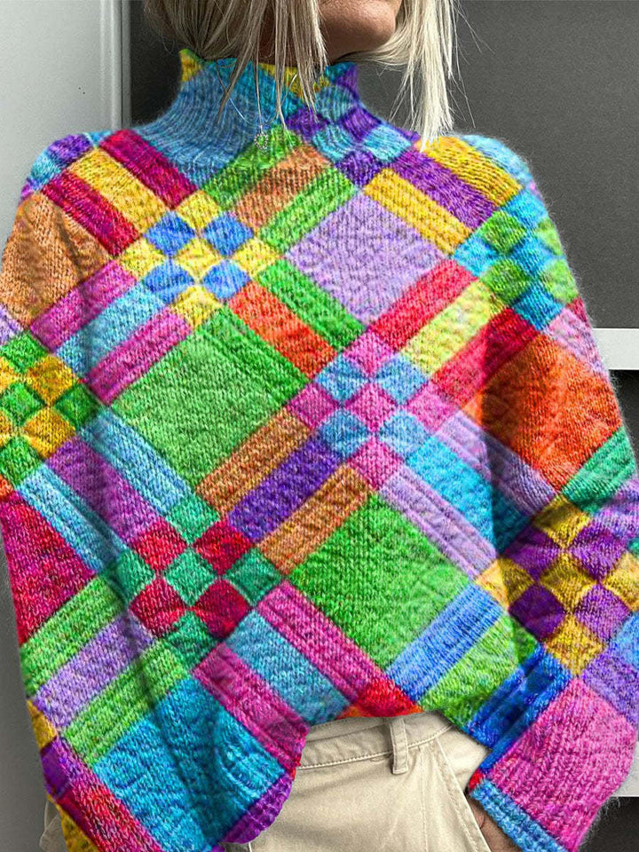 Noelia Multicolor Turtleneck Sweater
