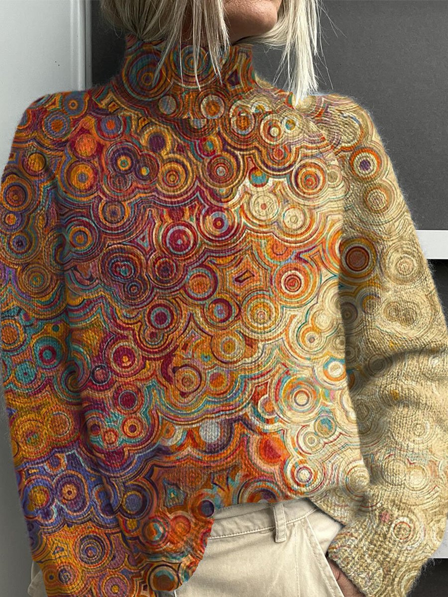 Noelia Multicolor Turtleneck Sweater