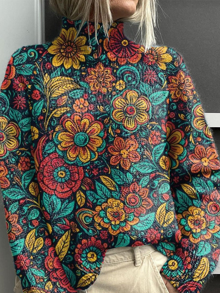 Noelia Multicolor Turtleneck Sweater